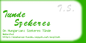 tunde szekeres business card